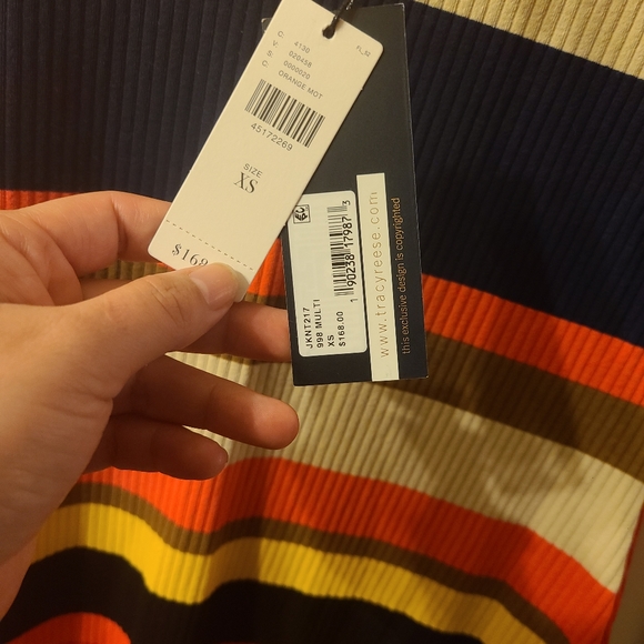 Anthropologie Women's Tracy Reese Striped Column B - Picture 6 of 11